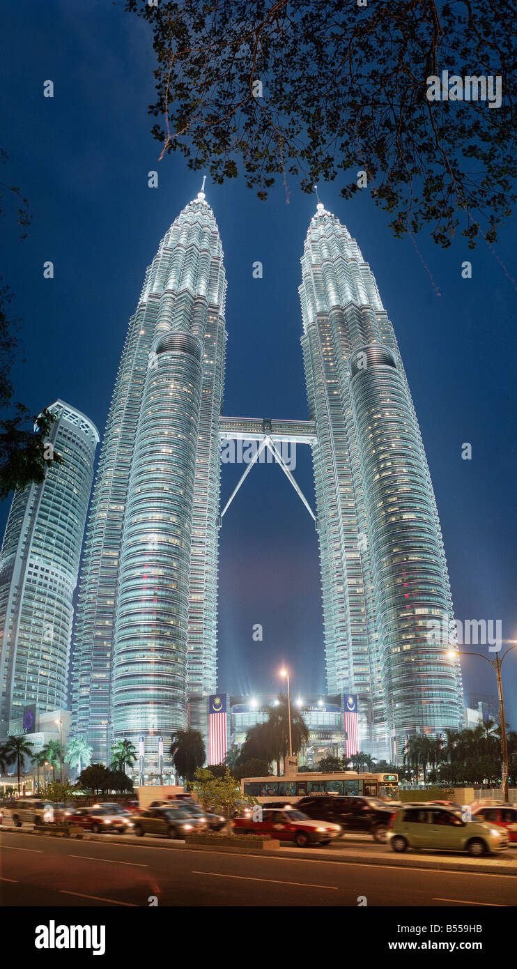 Petronas Twin Towers Kuala Lumpur Malesia. Foto Stock