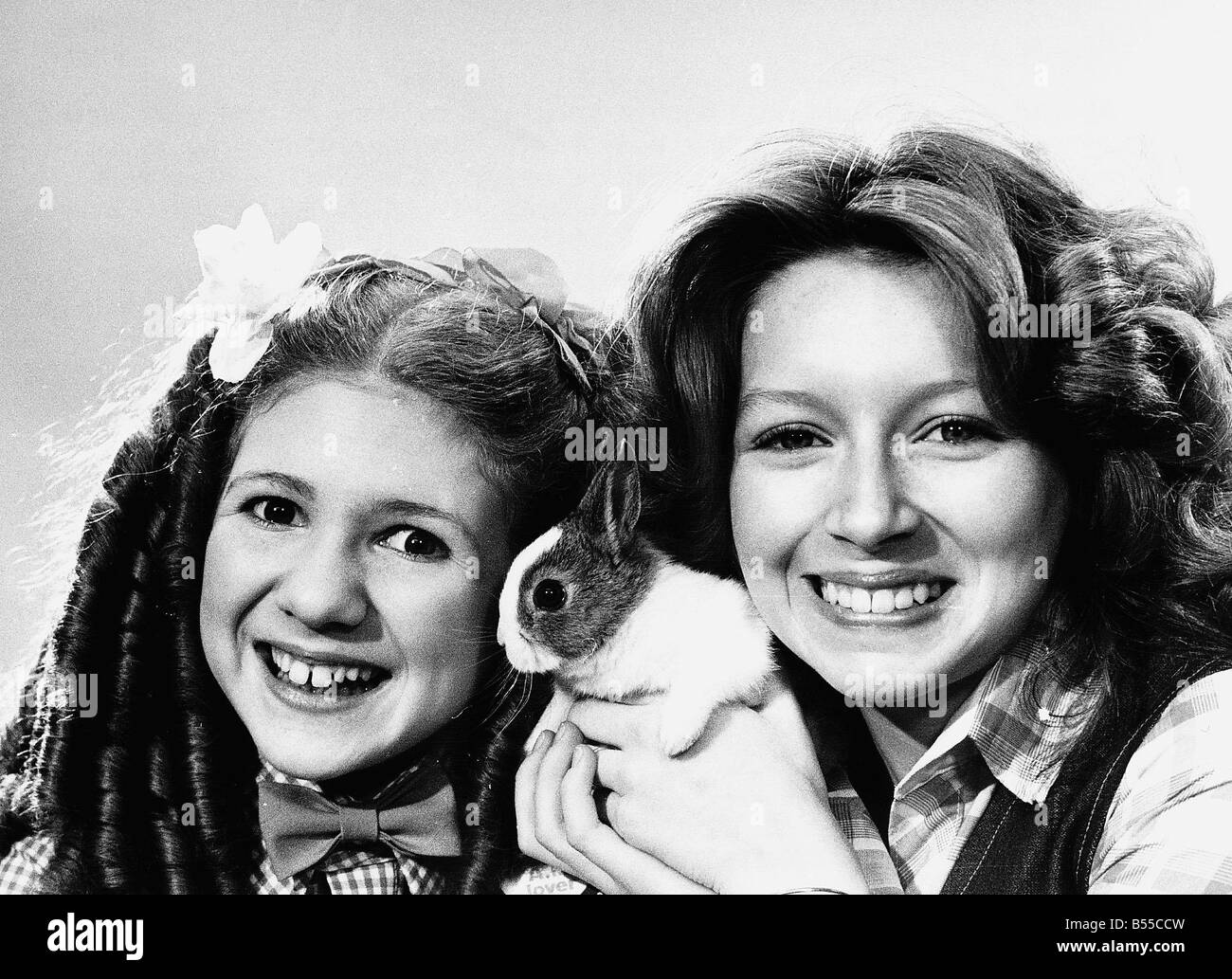 Lena Zavaroni cantante e stage school amico Bonnie Langford che ha anche girato a fama giovani DBASE MSI Foto Stock