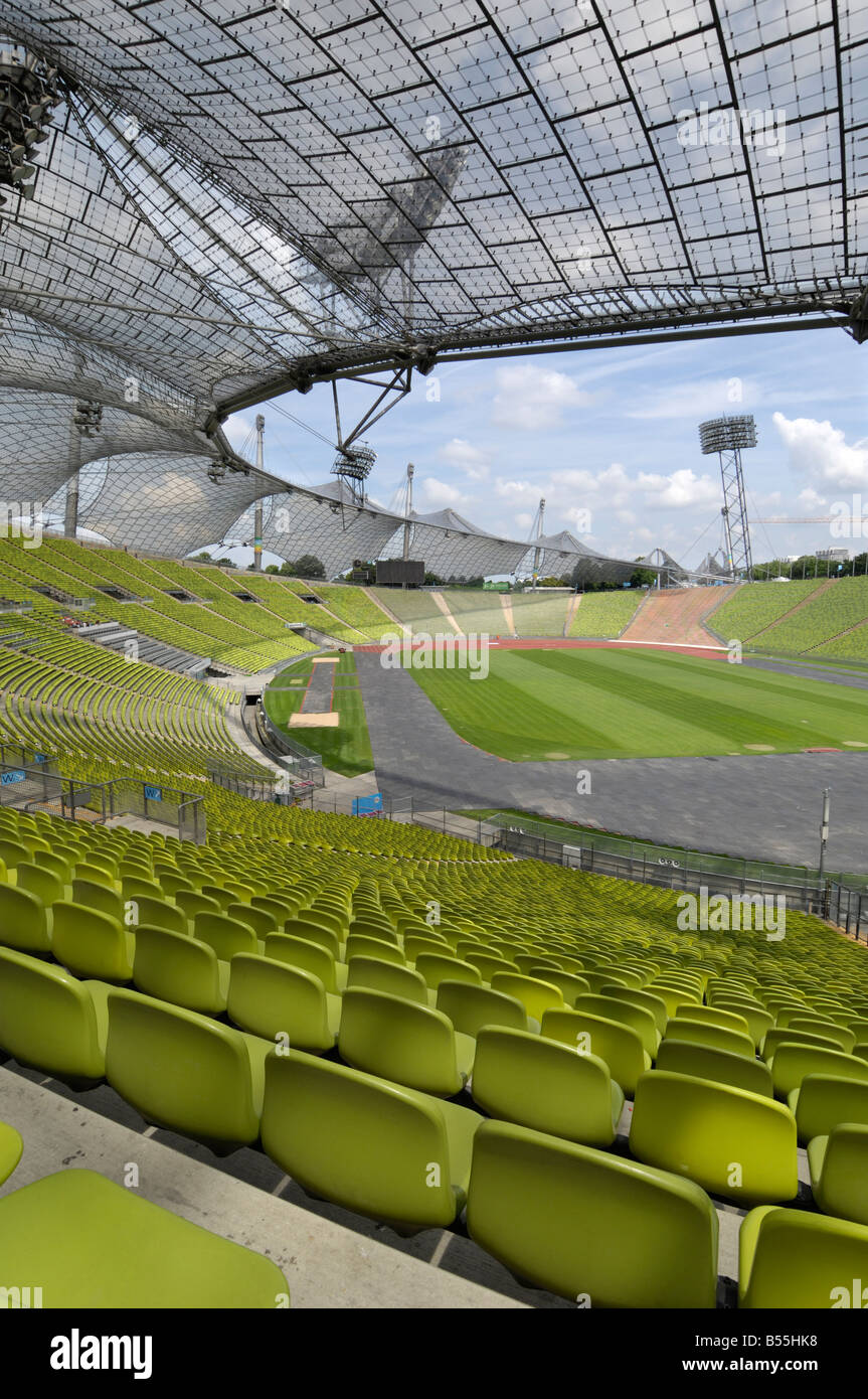 Stadio Olimpico, Olympiapark, Monaco, Monaco di Baviera, Germania Foto Stock