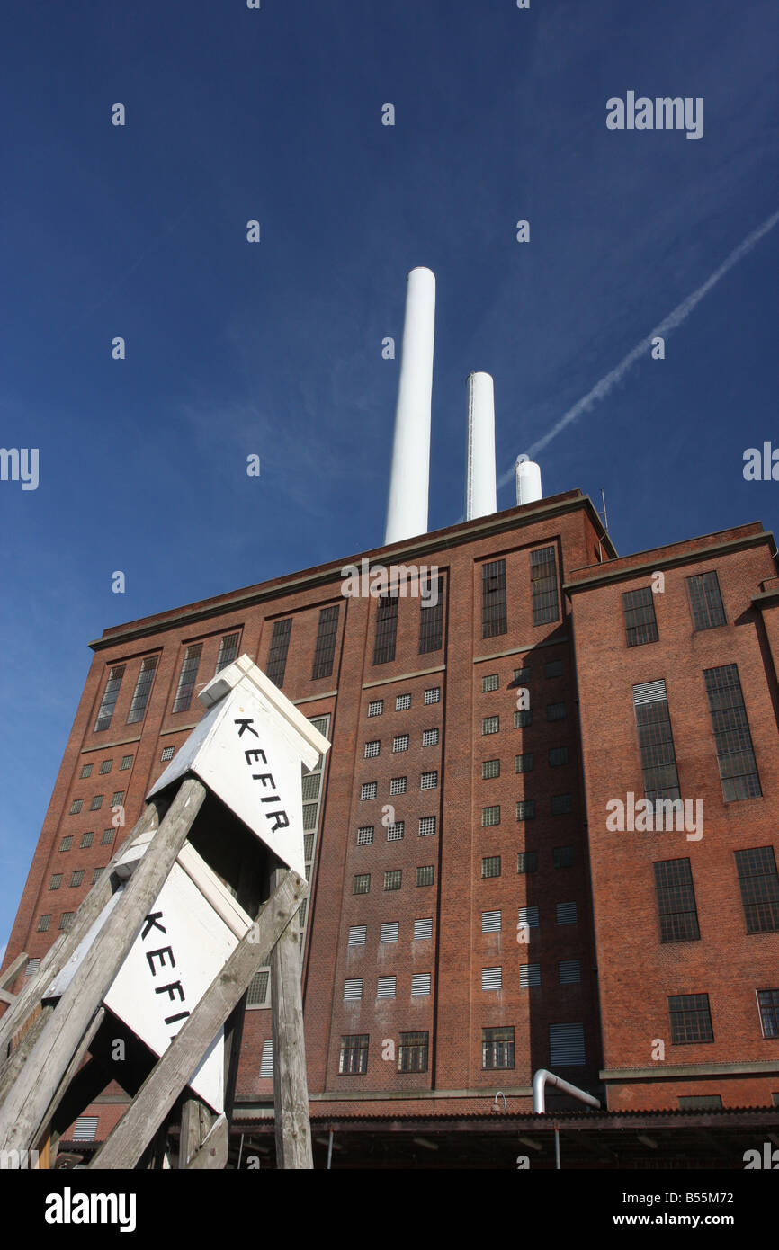 Svanemøllevaerket, un calore e la stazione di alimentazione in Copenhagen DANIMARCA- 2008 Foto Stock
