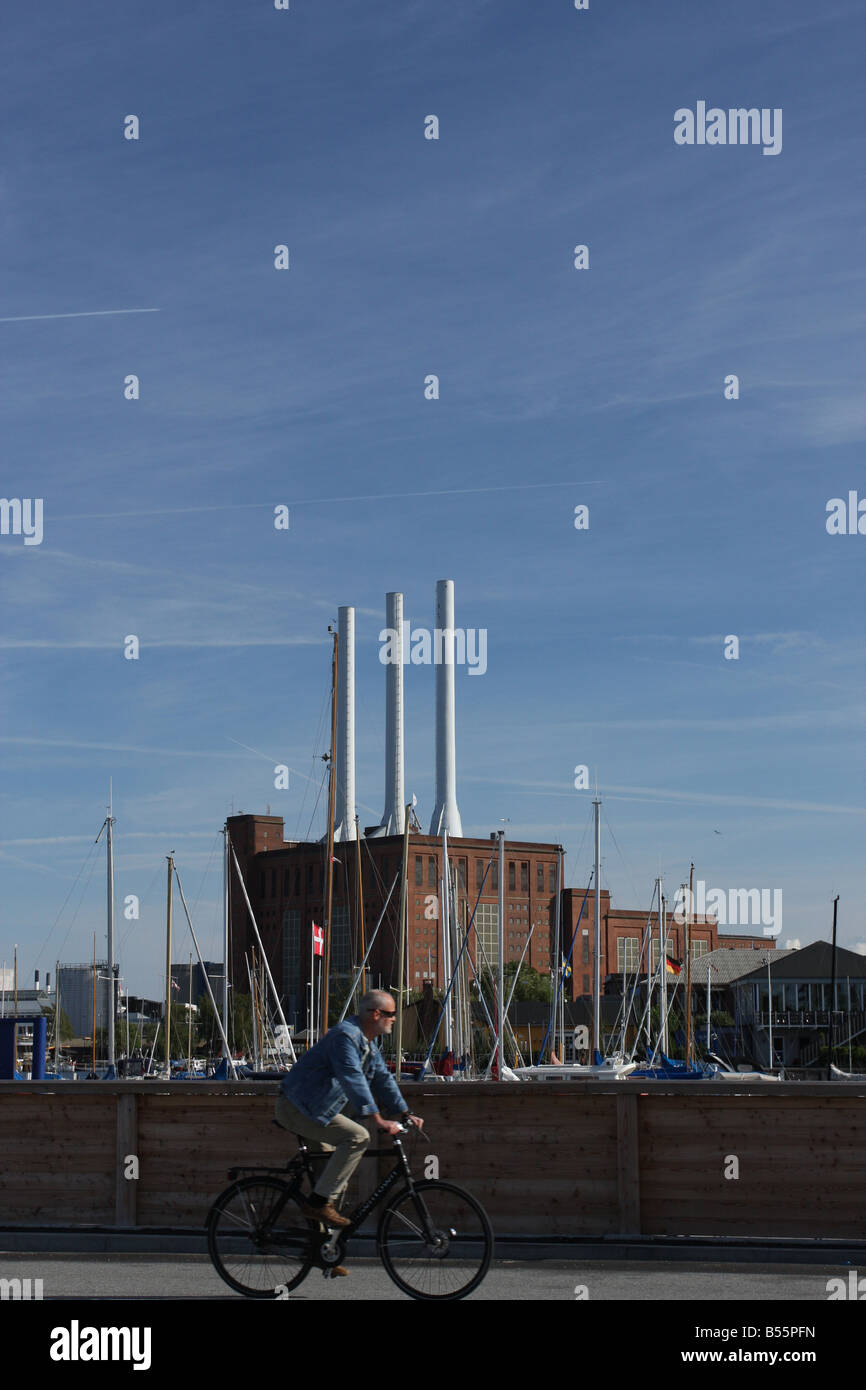 Svanemøllevaerket, un calore e la stazione di alimentazione in Copenhagen DANIMARCA- 2008 Foto Stock