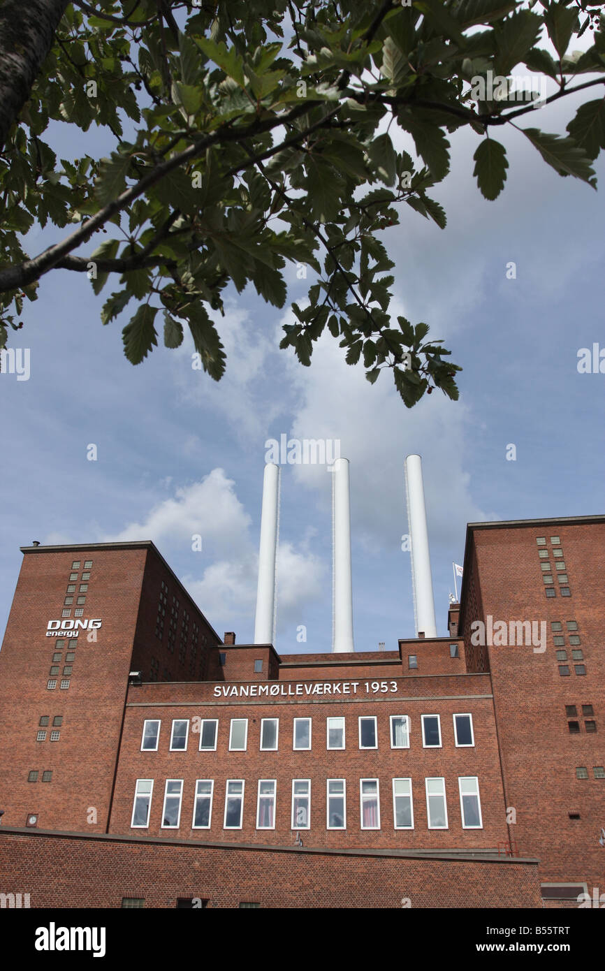 Svanemøllevaerket, un calore e la stazione di alimentazione in Copenhagen DANIMARCA- 2008 Foto Stock