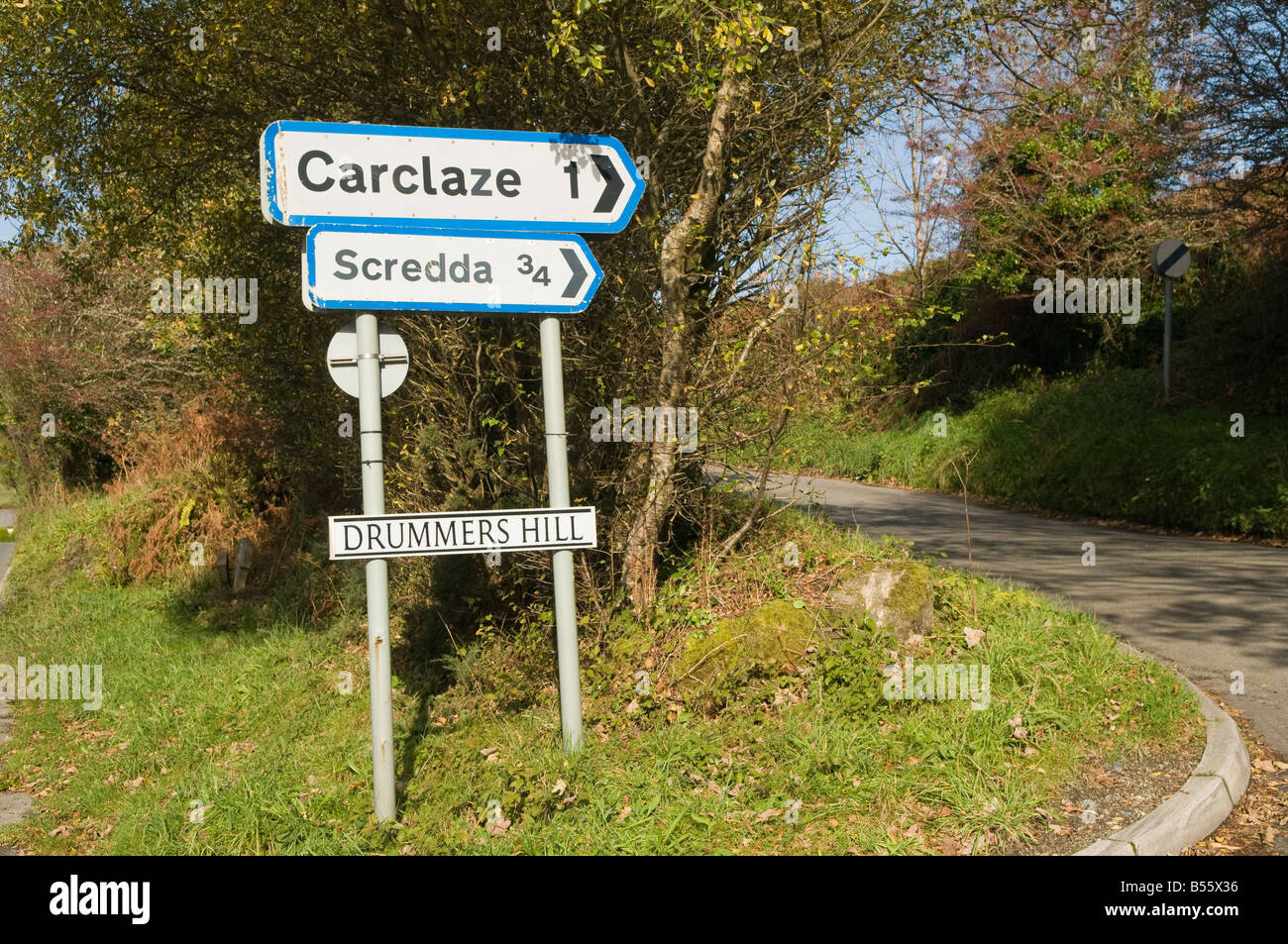 Cartelli stradali nel Regno Unito Foto Stock