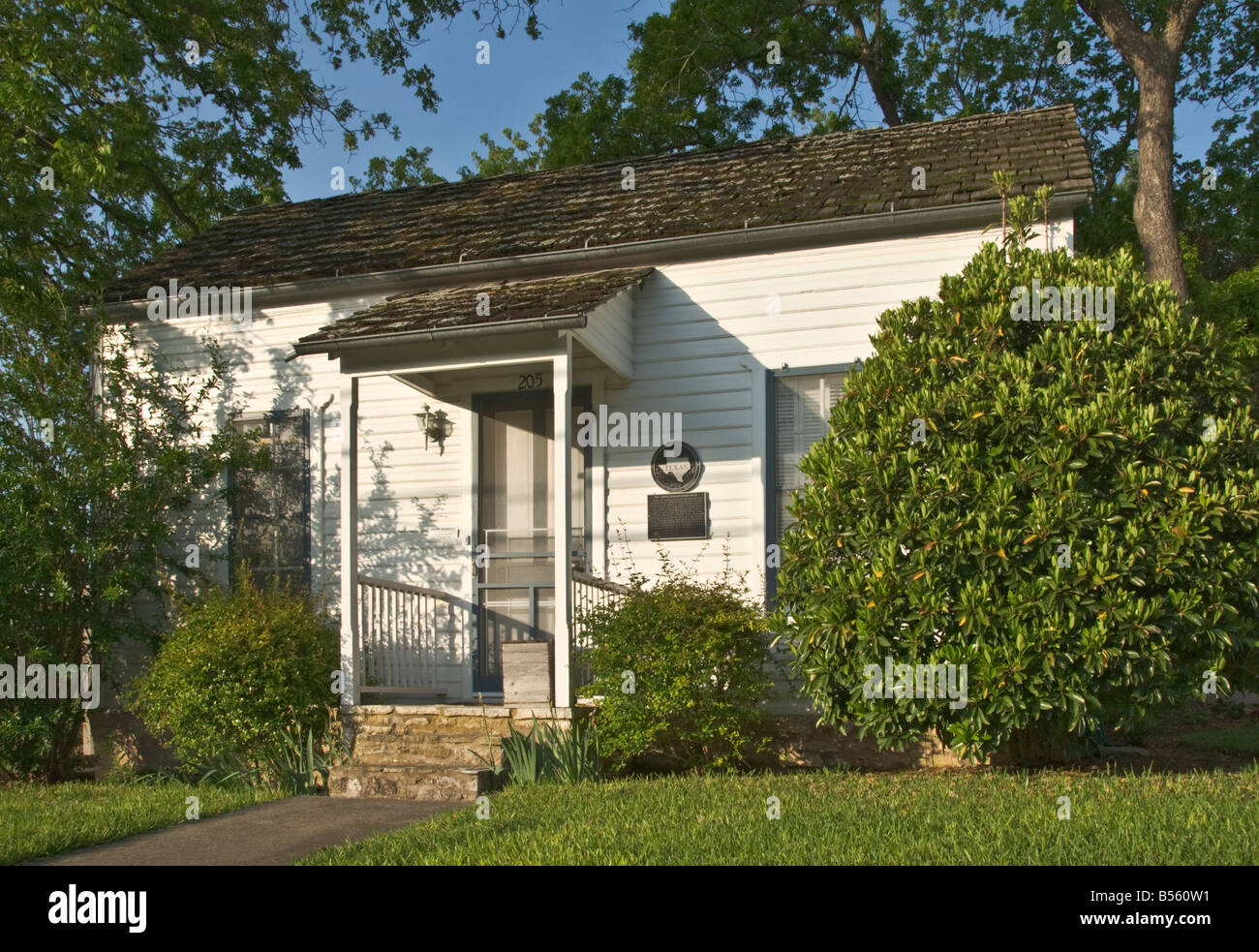 Texas Hill Country storica Fredericksburg Agosto Hennersdorf casa costruita inizio 1900 s Foto Stock