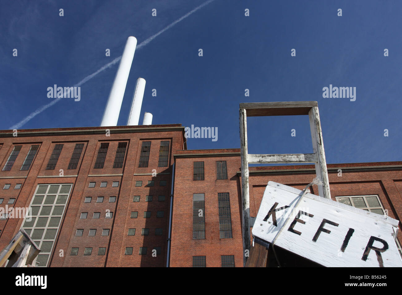 Svanemøllevaerket, un calore e la stazione di alimentazione in Copenhagen DANIMARCA- 2008 Foto Stock