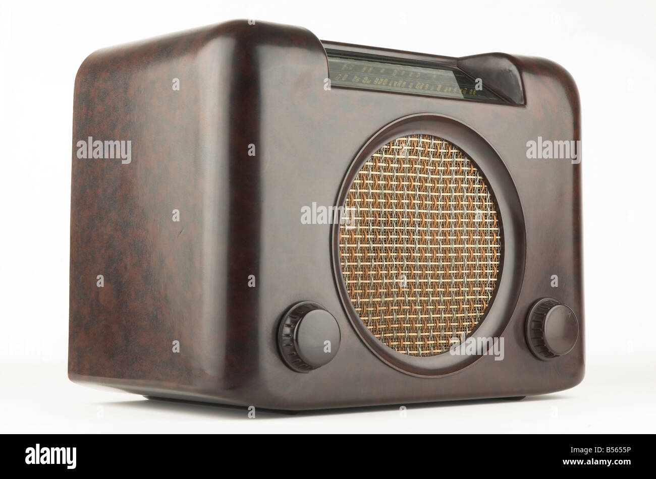 Bachelite antichi Bush DAC90 radio marrone 1940 Foto Stock