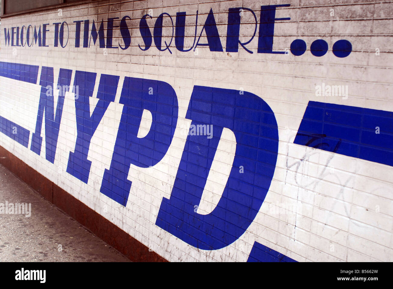 Benvenuto a Times Square, NYPD Foto Stock