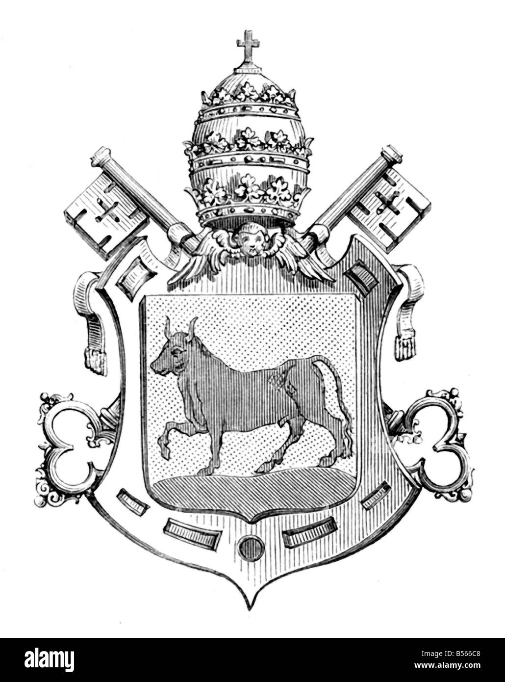 Stemma di Papa Callisto III Foto Stock