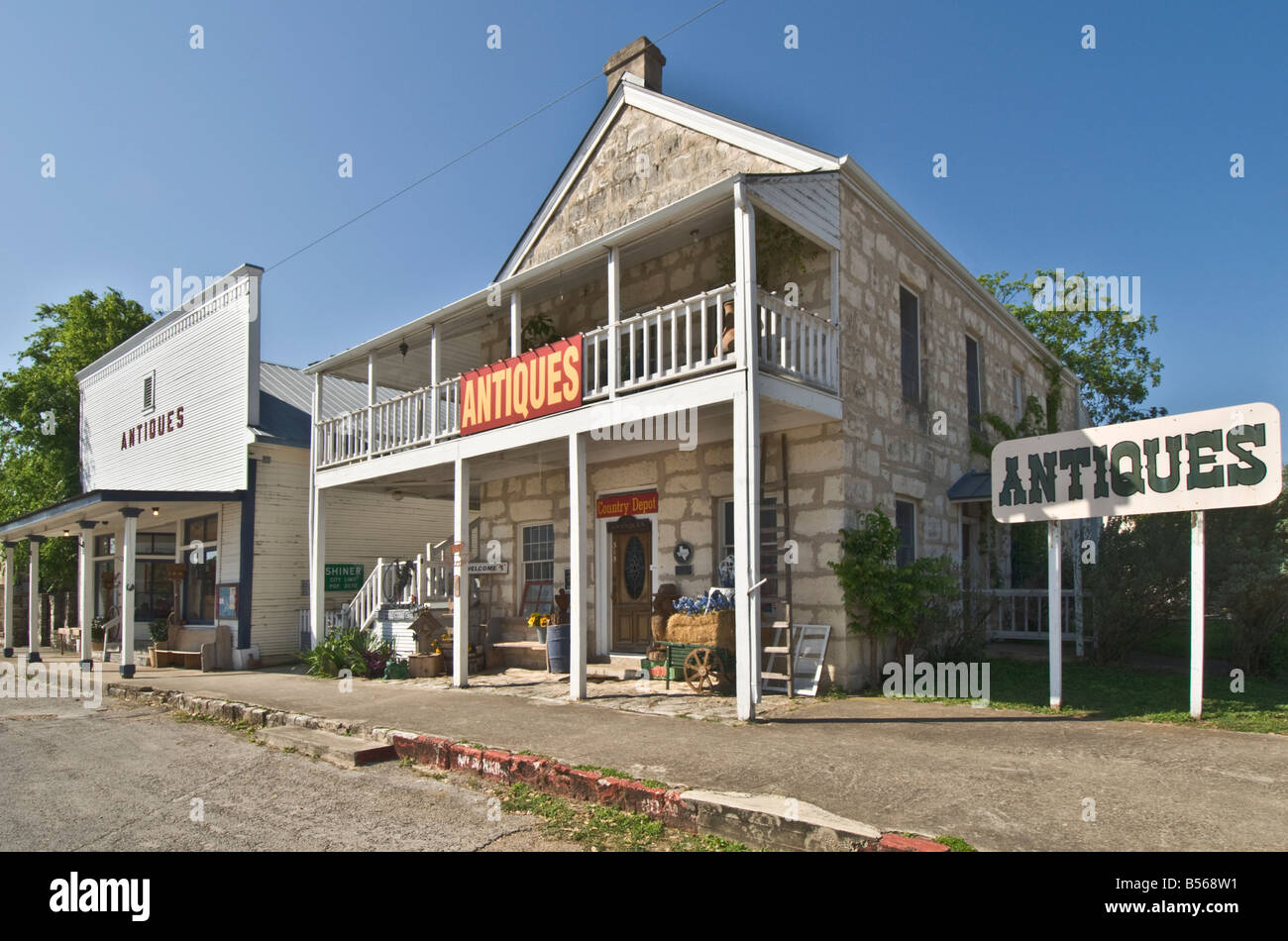 Texas Hill Country Bandera centro storico xi Street negozi di antiquariato Foto Stock