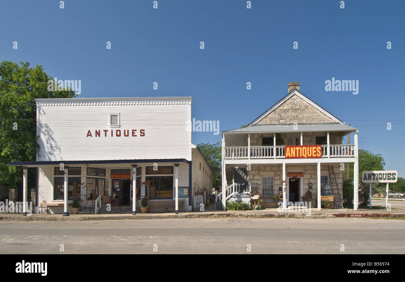 Texas Hill Country Bandera centro storico xi Street negozi di antiquariato Foto Stock