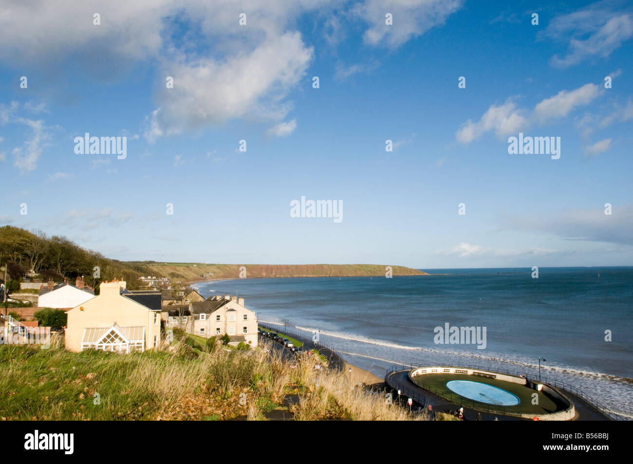 Filey east yorkshire costa litorale beach resort piccolo nord del Regno Unito Inghilterra british mare mare Foto Stock