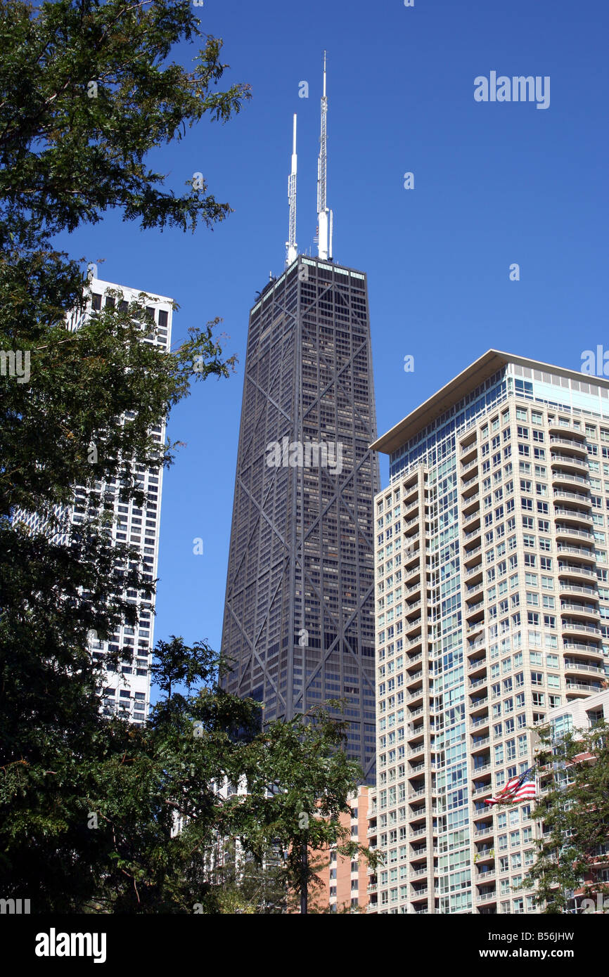 John Hancock Center di Chicago. Foto Stock