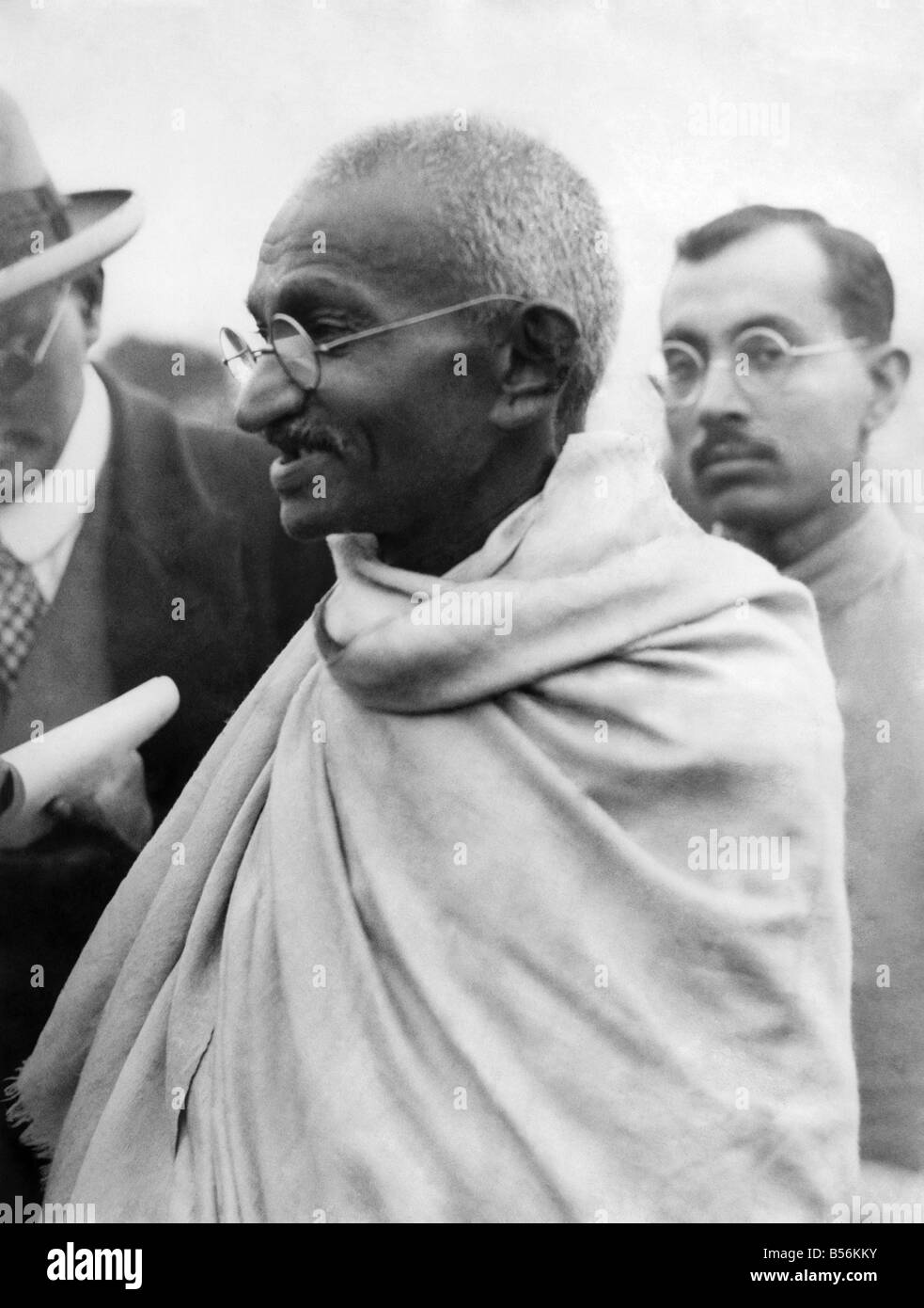 Indiana leader spritual Mahatma Gandhi durante una visita in Gran Bretagna. &#13;&#10;settembre 1932 &#13;&#10;P009616 Foto Stock