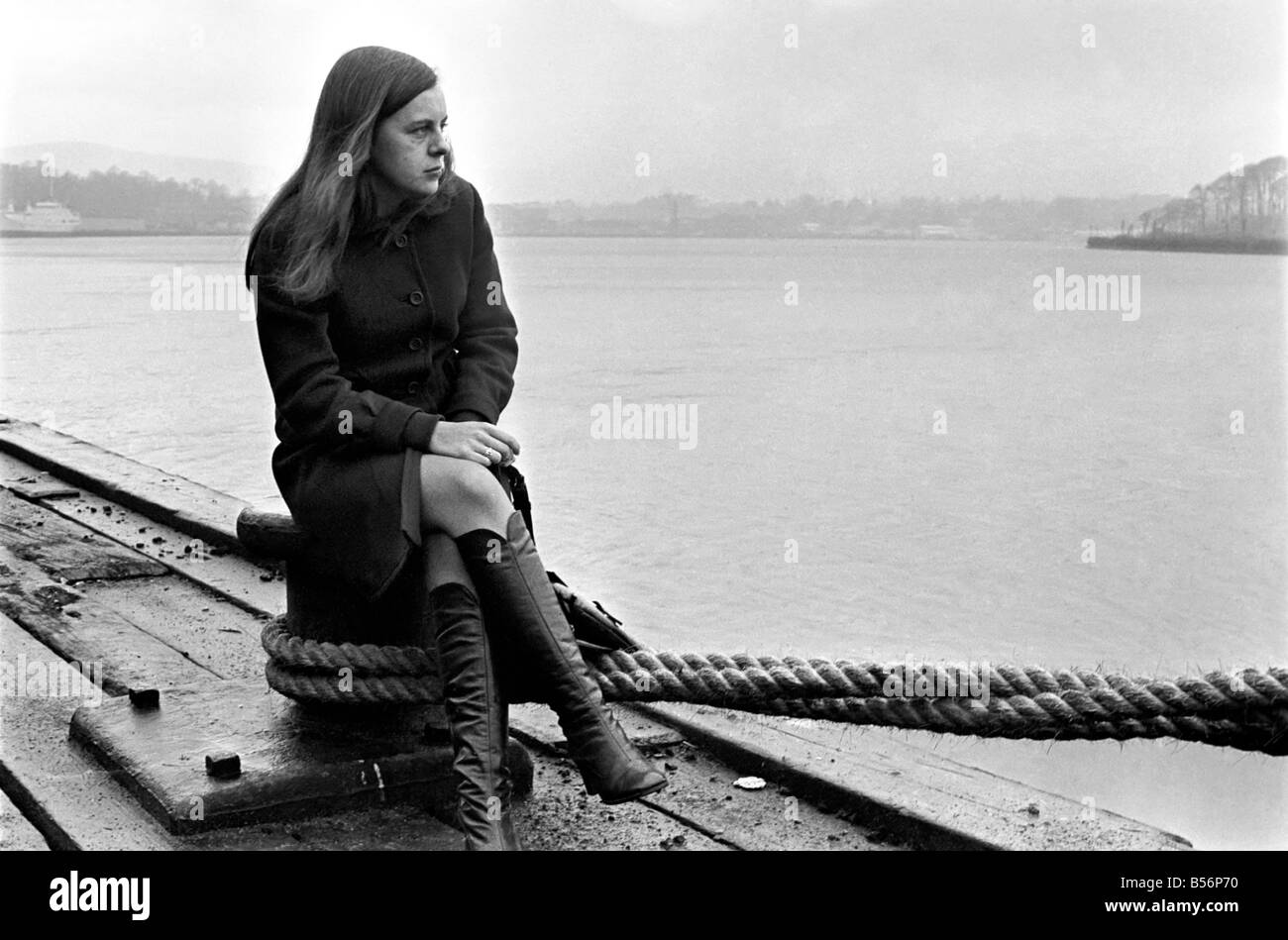 Ulster politico Bernadette Devlin a Londonderry. Dicembre 1969 Z12570 Foto Stock