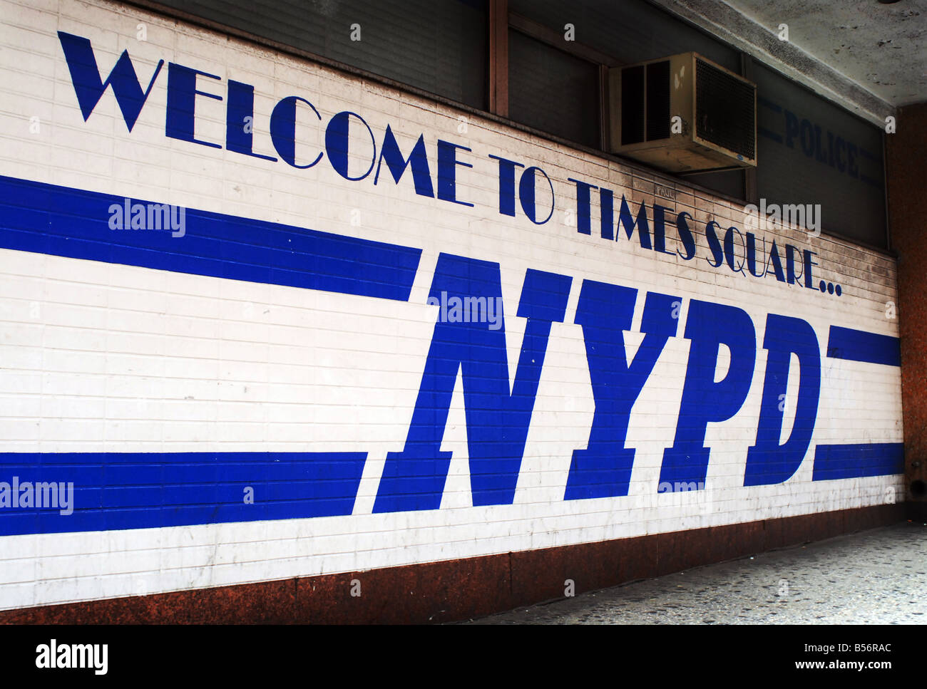Benvenuto a Times Square, NYPD Foto Stock