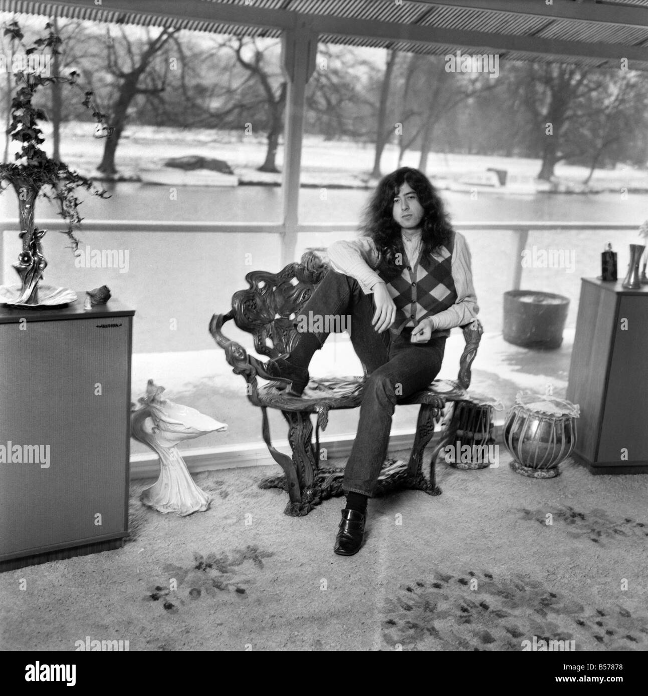 Jimmy Page Led Zeppelin. Gennaio 1970 70-00002 Foto Stock