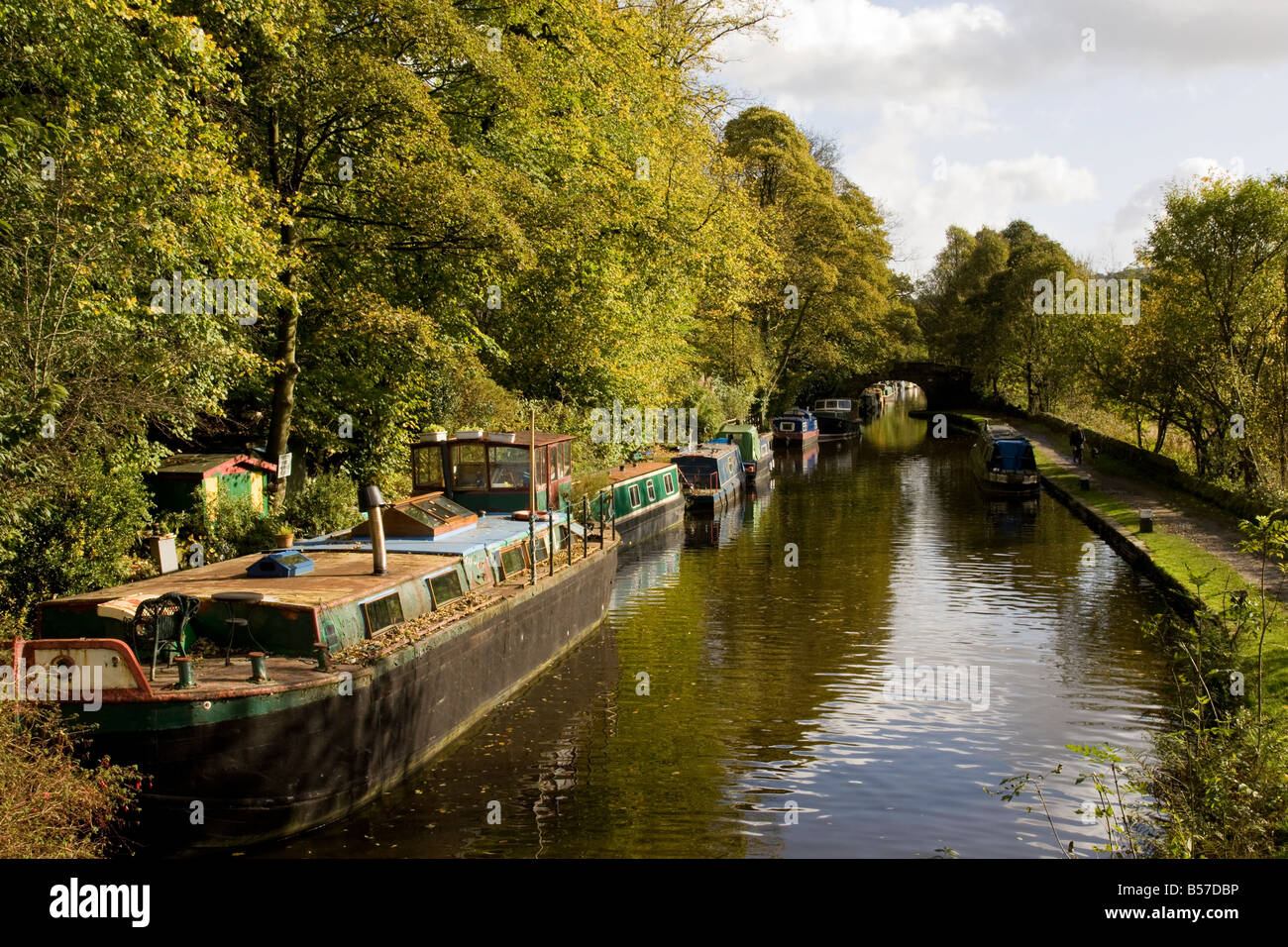 Rochdale Canal Hebden Bridge Foto Stock