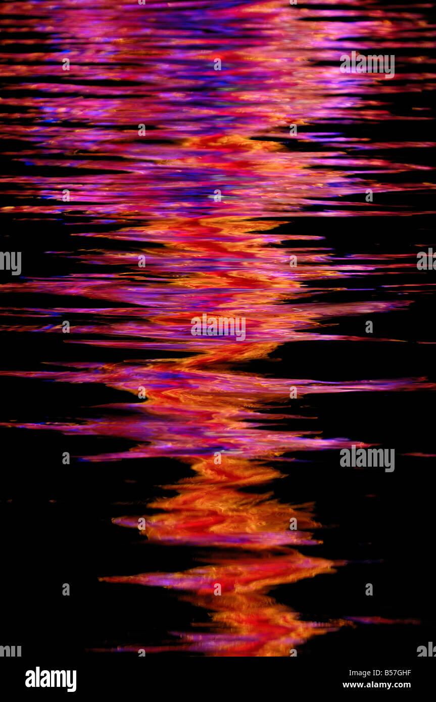 Abstract riflessi rosso Foto Stock