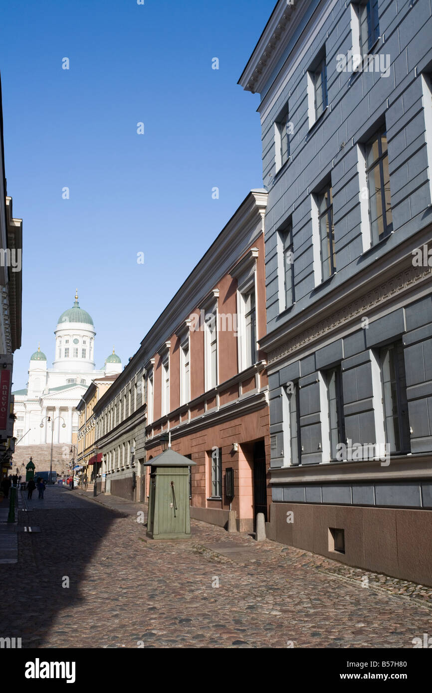 Scena di strada in Helsinki Finlandia Foto Stock