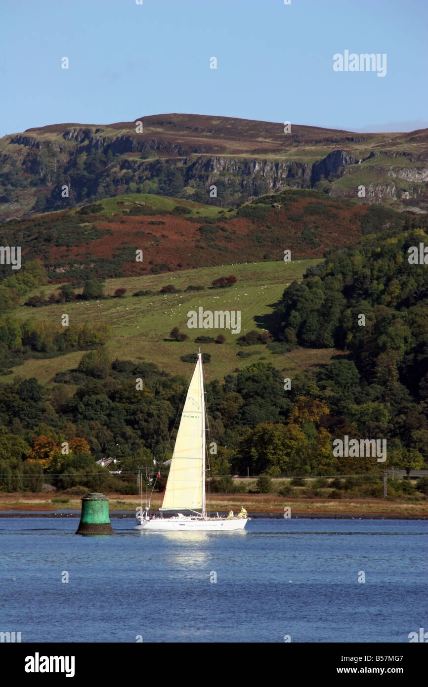 Yacht a vela nel Firth of Clyde Foto Stock