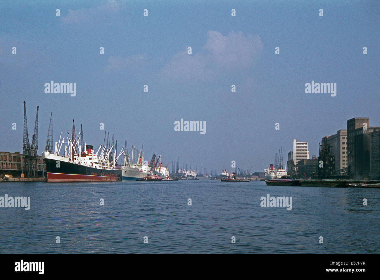 Royal Docks, East London, Agosto 1969 Foto Stock