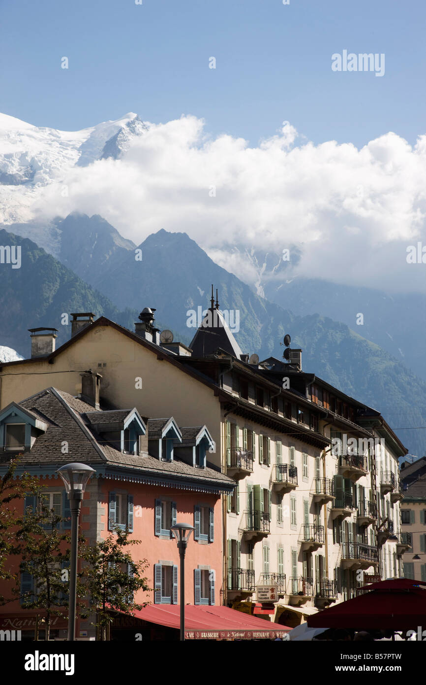 Mont Blanc, Chamonix Haute Savoie, sulle Alpi francesi, Francia, Europa Foto Stock
