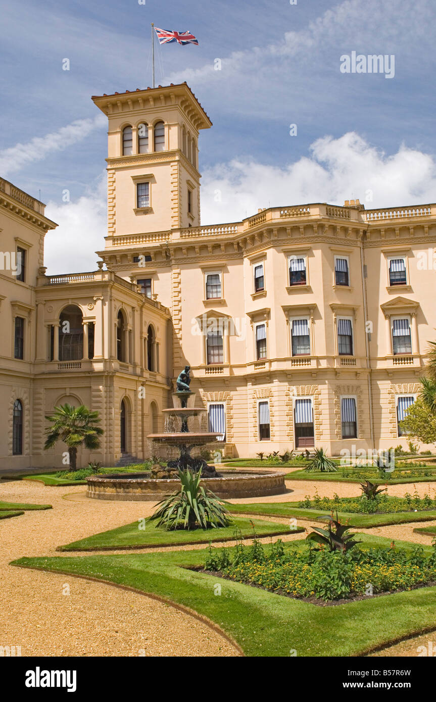 La casa della regina Vittoria e il principe Alberto, Osborne House, Isle of Wight, Hampshire, Inghilterra, Regno Unito, Europa Foto Stock