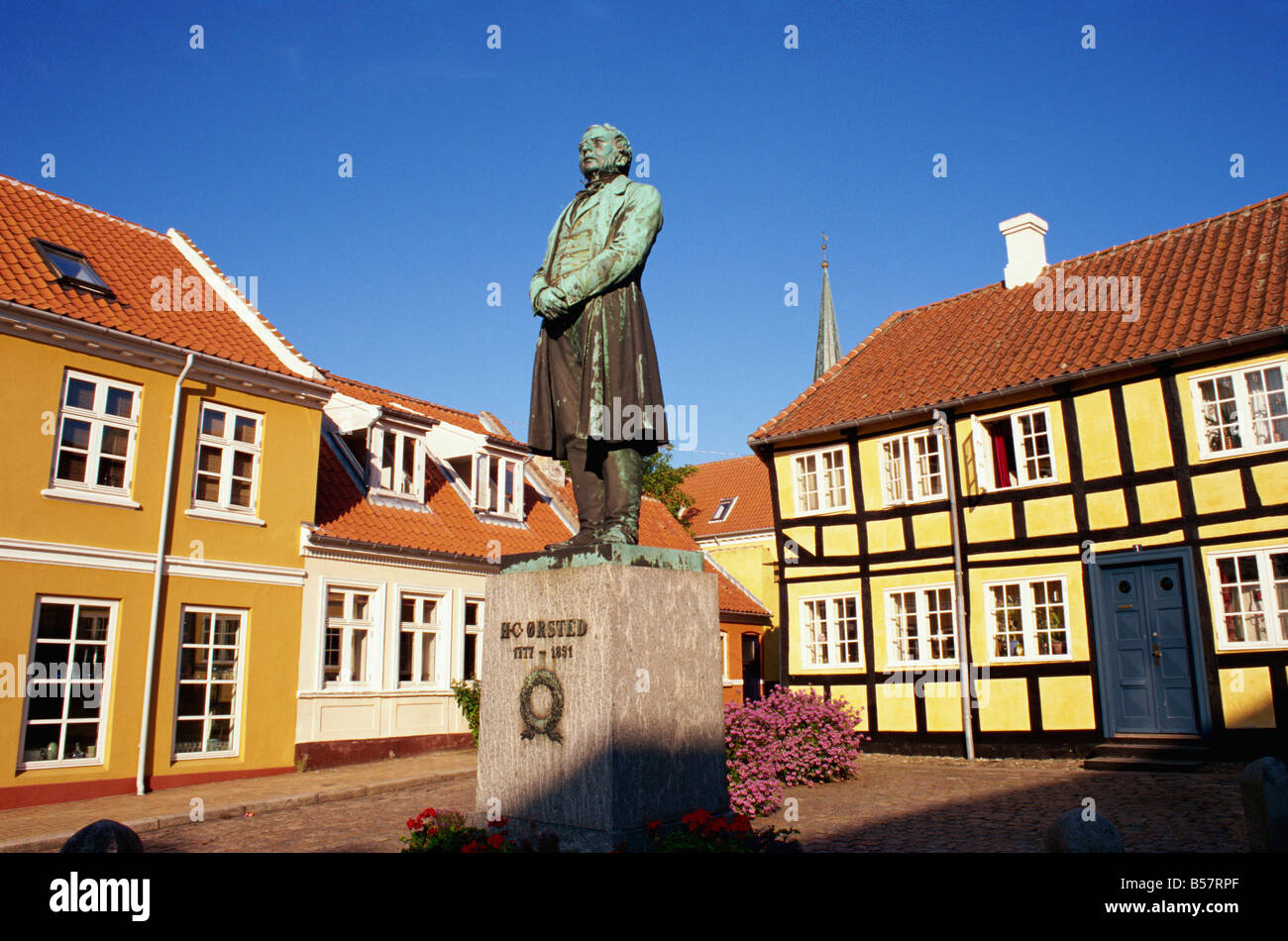 Statua di H C Orsted Langeland Rudkobing Danimarca Scandinavia Europa Foto Stock