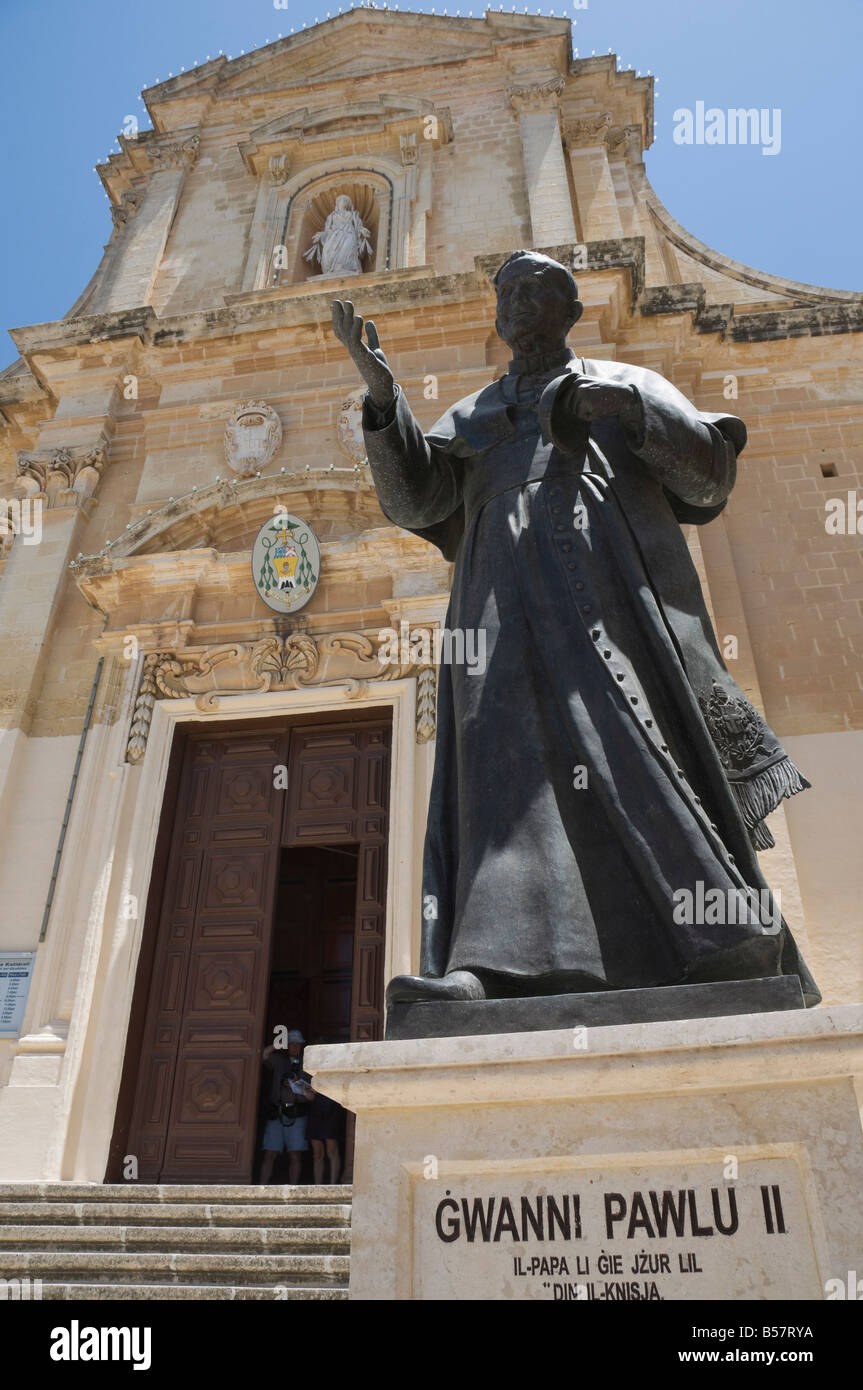 La Cattedrale di Gozo all'interno della Cittadella, Victoria (Rabat), Gozo, Malta, Europa Foto Stock