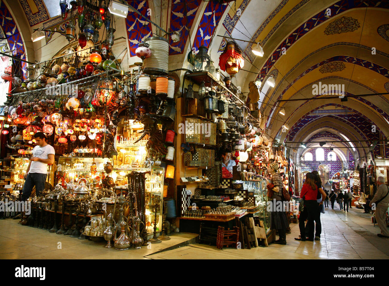 Il Grand Bazaar (Kapali Carsi), Istanbul, Turchia, Europa Foto Stock