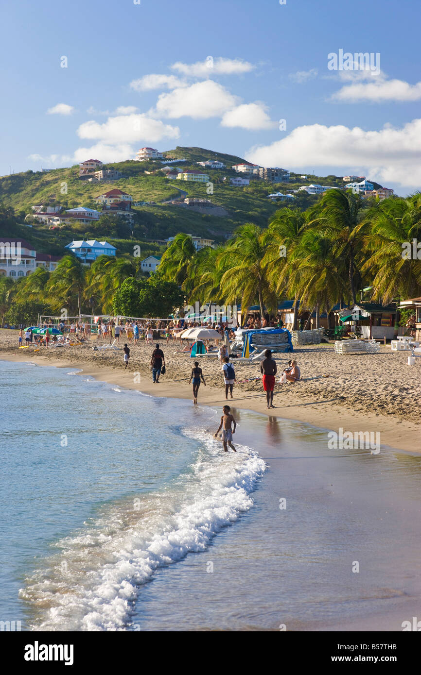 Frigate Bay Beach, Saint Kitts, Isole Sottovento, West Indies, dei Caraibi e America centrale Foto Stock