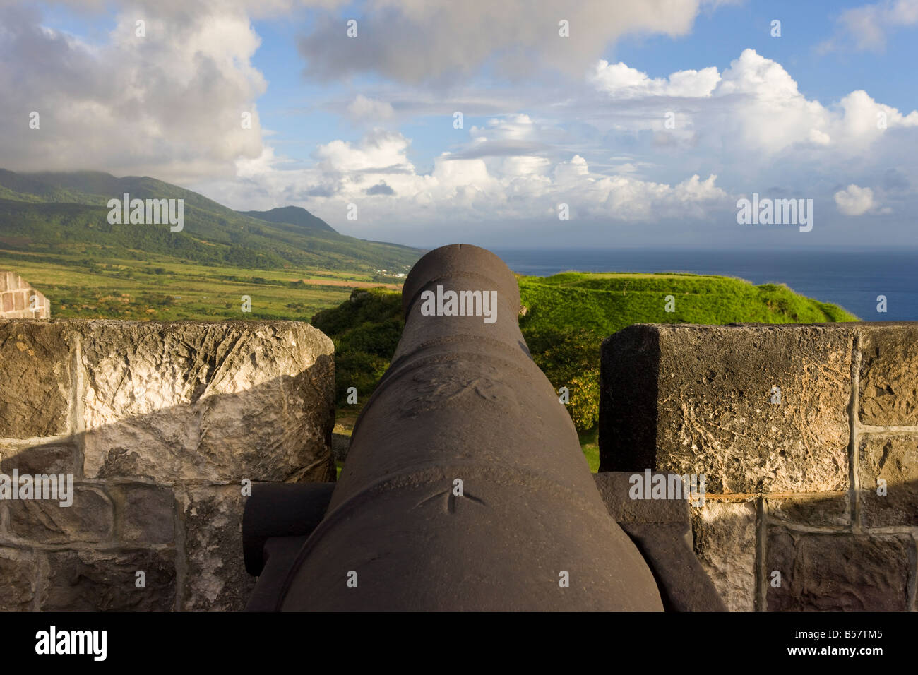 Brimstone Hill Fortress, XVIII secolo composto, il Parco Nazionale di Brimstone Hill Fortress, Saint Kitts, Isole Sottovento, dei Caraibi Foto Stock