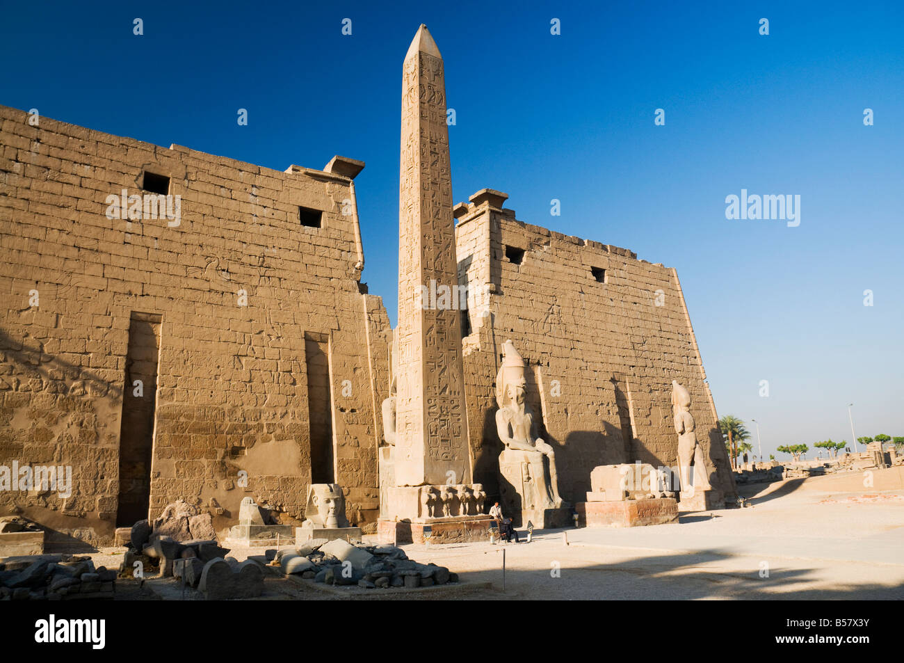 Tempio di Luxor, Luxor, Tebe, Sito Patrimonio Mondiale dell'UNESCO, Egitto, Africa Settentrionale, Africa Foto Stock