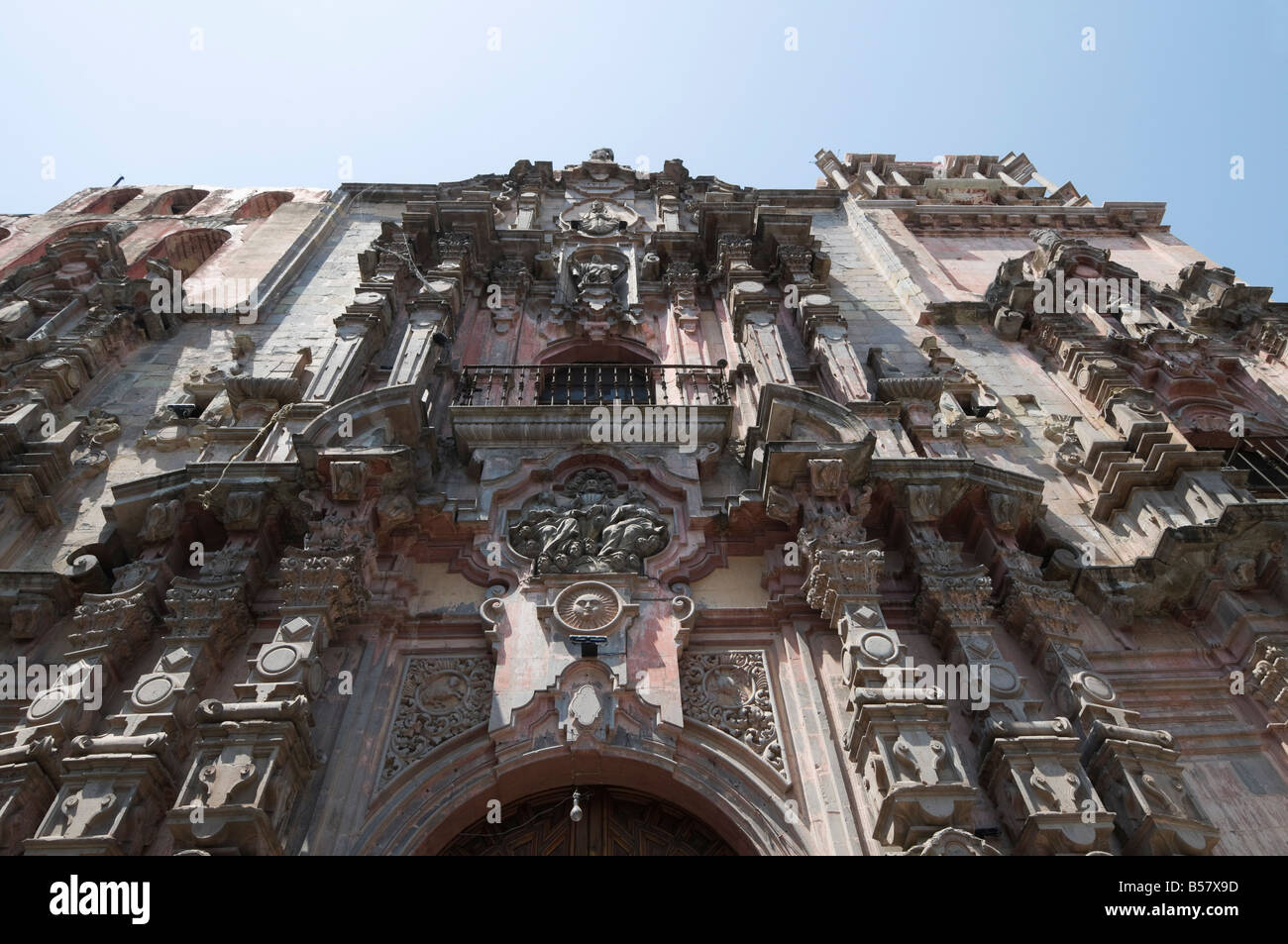 La chiesa Templo de La Compania in Guanajuato, un sito Patrimonio Mondiale dell'UNESCO, stato di Guanajuato, Messico, America del Nord Foto Stock