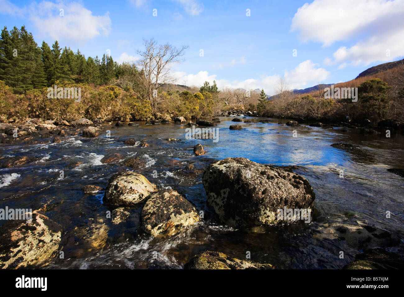 Fiume Strontian, Strontian, Argyll, Scotland, Regno Unito, Europa Foto Stock