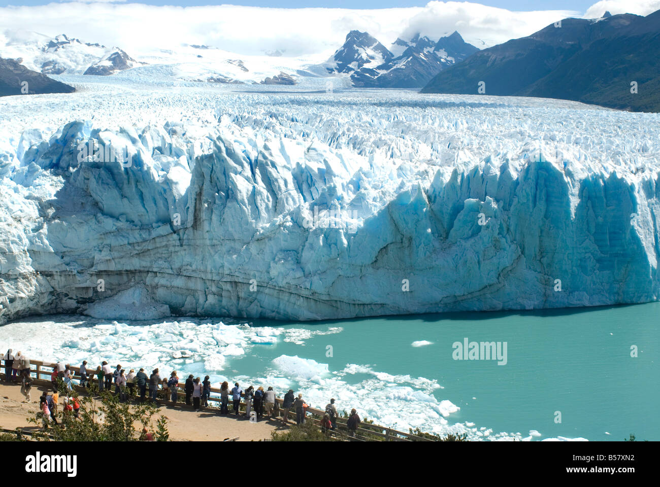 Ghiacciaio Perito Moreno, Parque Nacional de Los Glaciares, Sito Patrimonio Mondiale dell'UNESCO, Patagonia, Argentina, Sud America Foto Stock