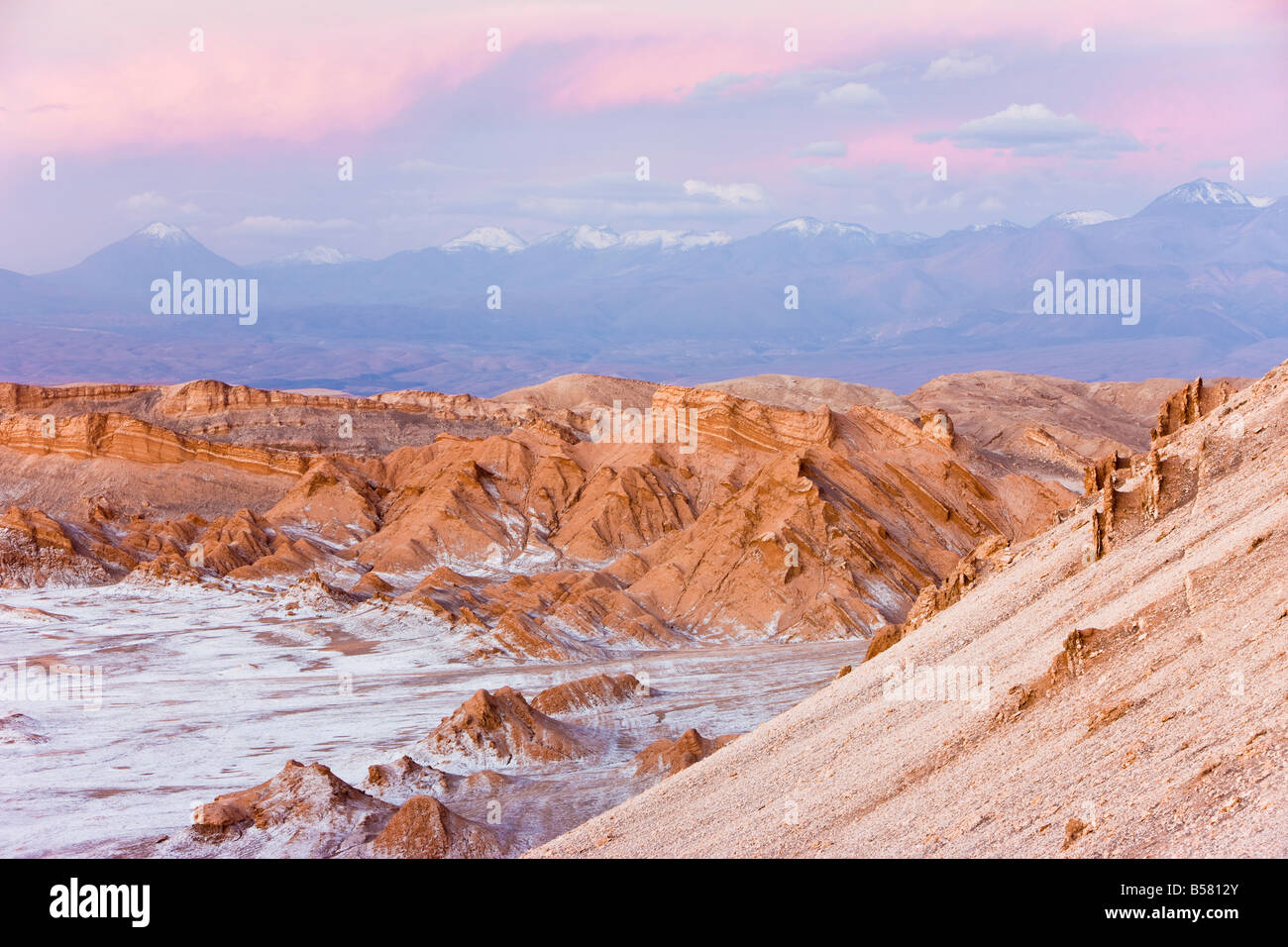 Valle de la Luna (a valle della luna), il Deserto di Atacama, Norte Grande, Cile, Sud America Foto Stock