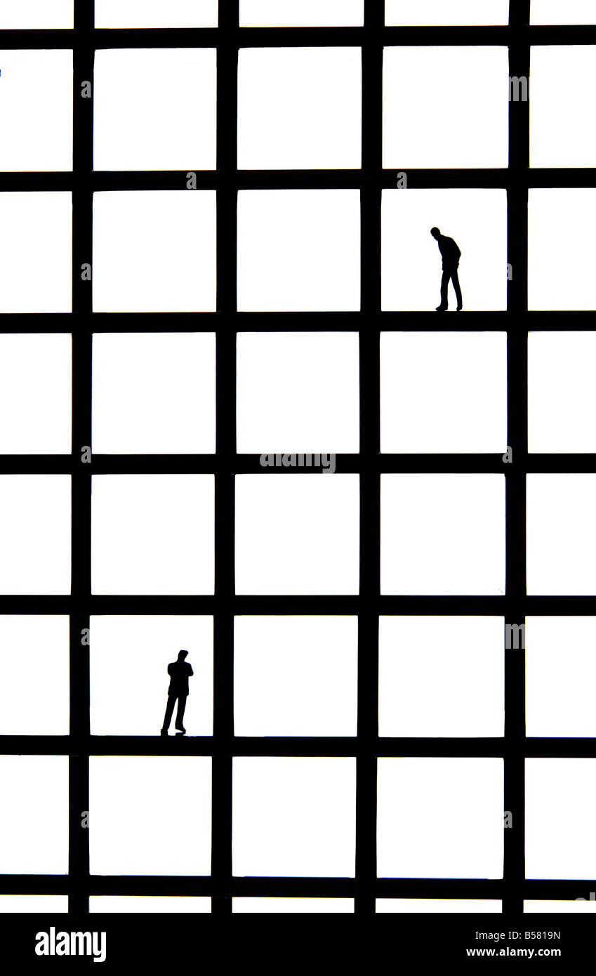 Concetto di immagine, persone / imprenditori - scala aziendale / Carriera / concetti di comunicazione Foto Stock