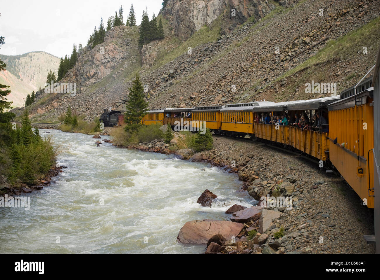 Durango & Silverton treno, Colorado, Stati Uniti d'America, America del Nord Foto Stock