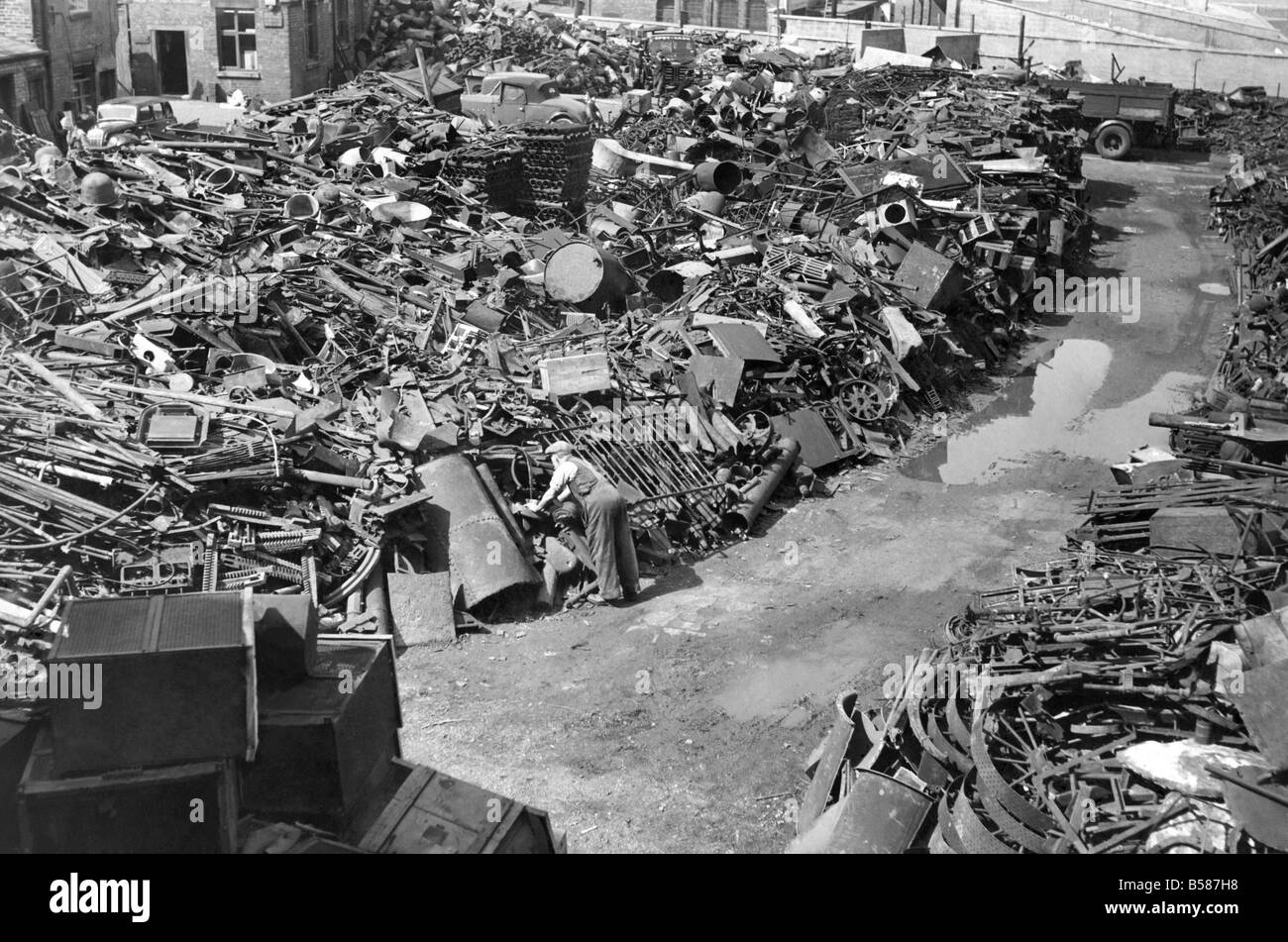 Questa impresa Scarpped Wigan Pier: Pix mostrano alcune delle 400 tonnellate di rottame metallico nel frutteto San Wigan, cantiere di Calderbank's, Spot Foto Stock