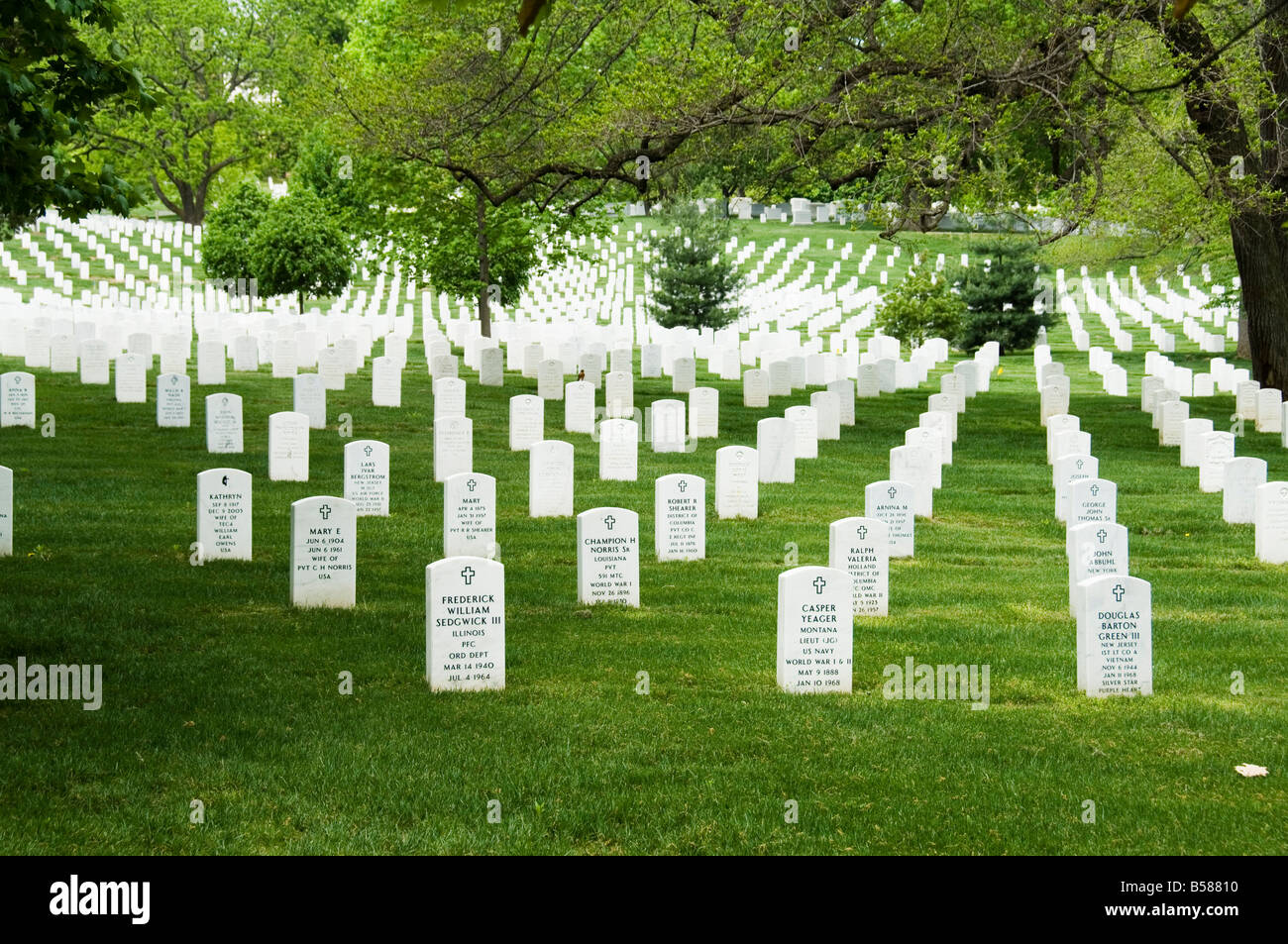 Al Cimitero Nazionale di Arlington Arlington, Virginia, Stati Uniti d'America, America del Nord Foto Stock