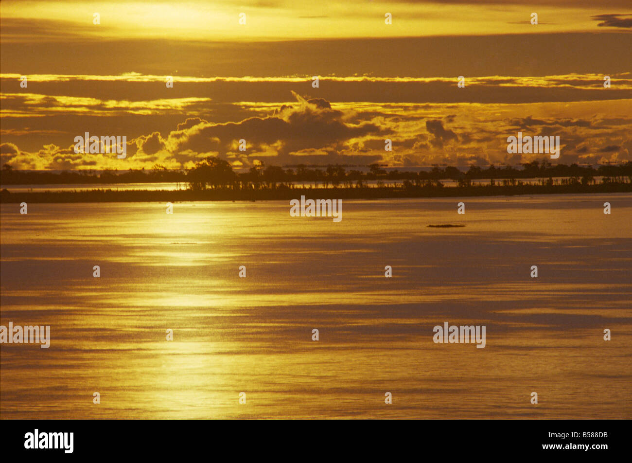 Tramonto amazzonica del Brasile America del Sud Foto Stock