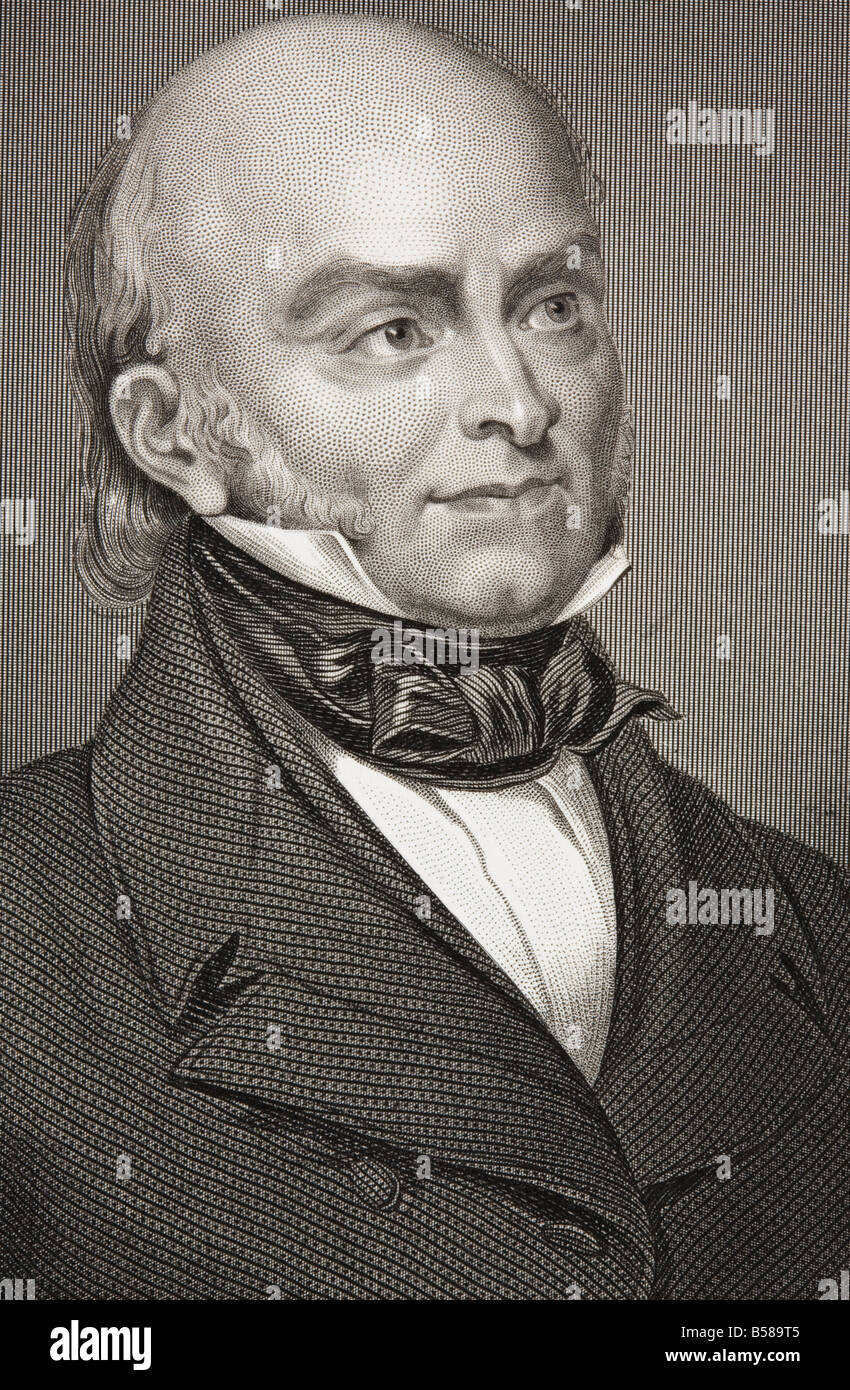 John Quincy Adams, 1767 - 1848. Figlio maggiore del presidente John Adams e sesto presidente degli Stati Uniti d'America. Foto Stock