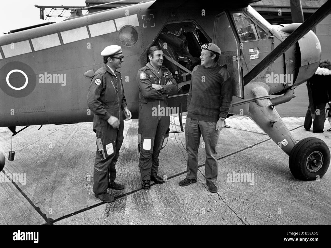 In aereo/piano. Il 'Beaver' aeromobile torna alla home base. Febbraio 1975 75-00918-001 Foto Stock