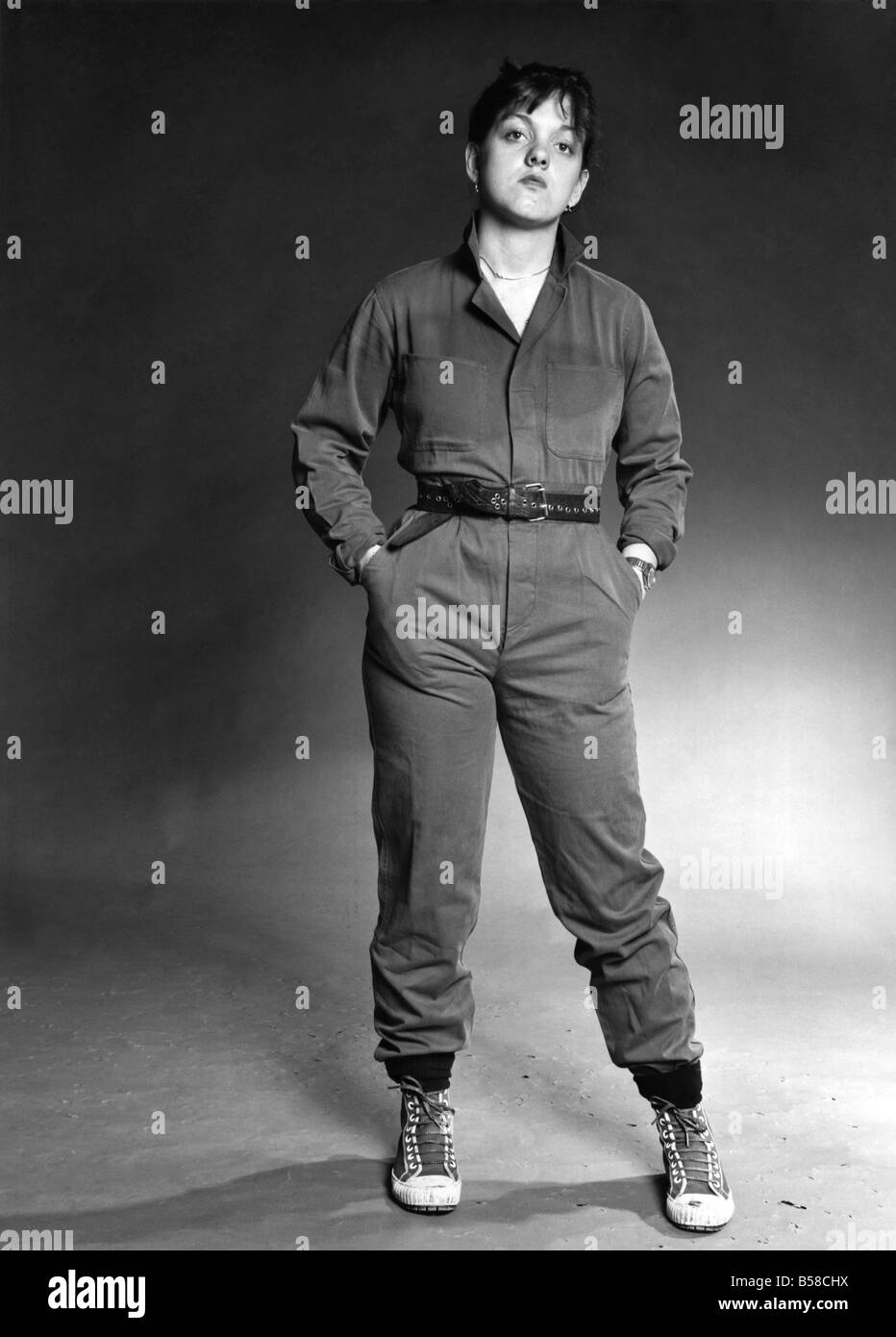 Feroce MS. . . . Una liberazione artiste in abito di battaglia. Luglio 1981 P006585 Foto Stock