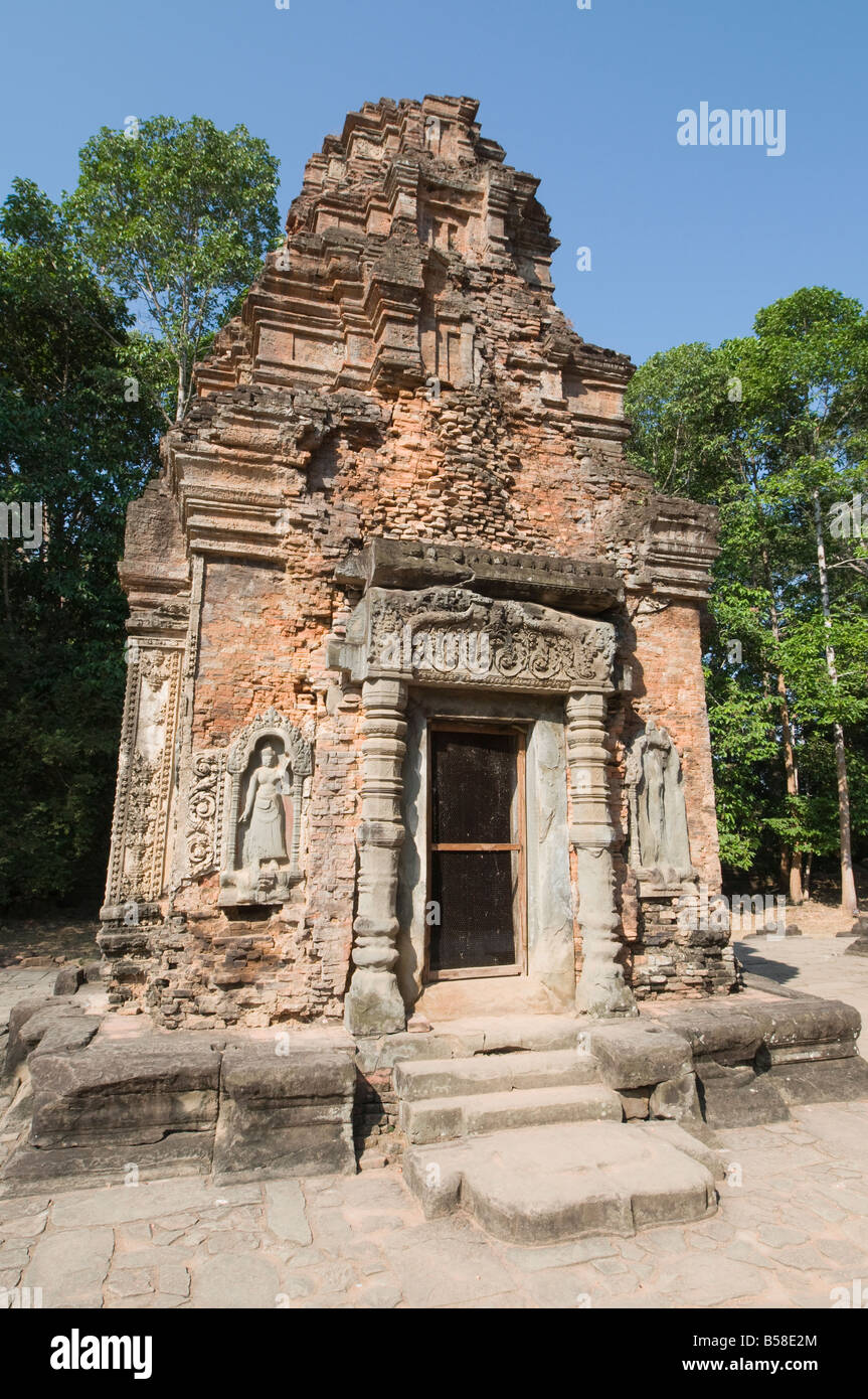 Preah Ko tempio, AD879, Gruppo Roluos, nei pressi di Angkor, Sito Patrimonio Mondiale dell'UNESCO, Siem Reap, Cambogia, Indocina, sud-est asiatico Foto Stock