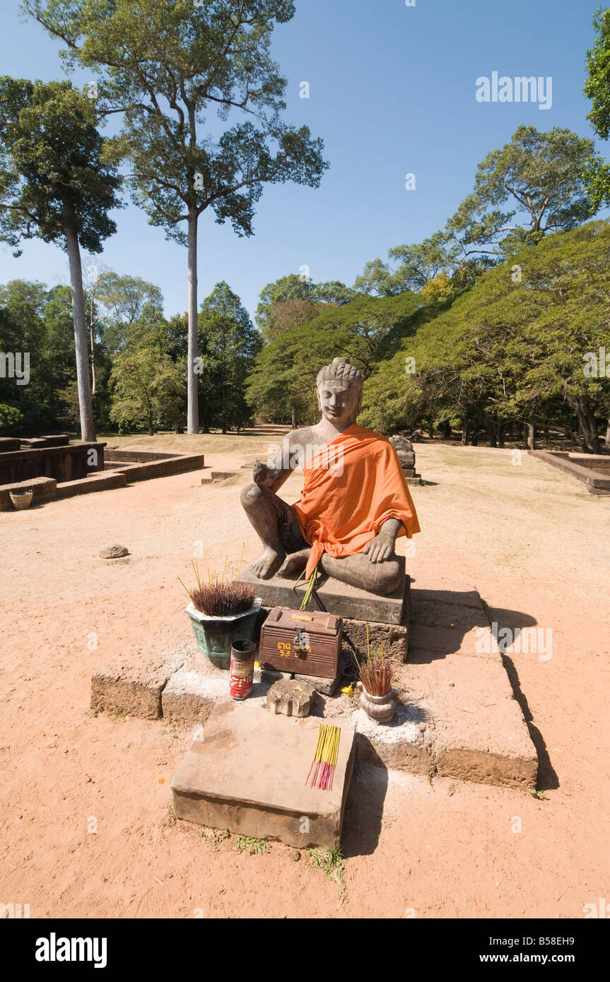 Lebbroso re terrazza, Angkor Thom, Angkor, Sito Patrimonio Mondiale dell'UNESCO, Siem Reap, Cambogia, Indocina, sud-est asiatico Foto Stock