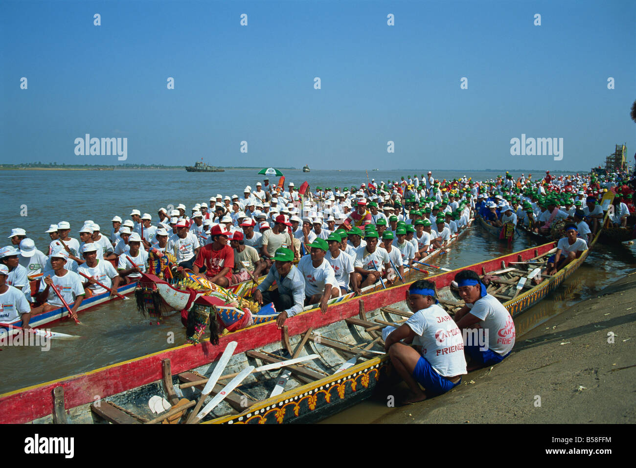 Festival dell'acqua Phnom Penh Cambogia Indocina Asia del sud-est asiatico Foto Stock