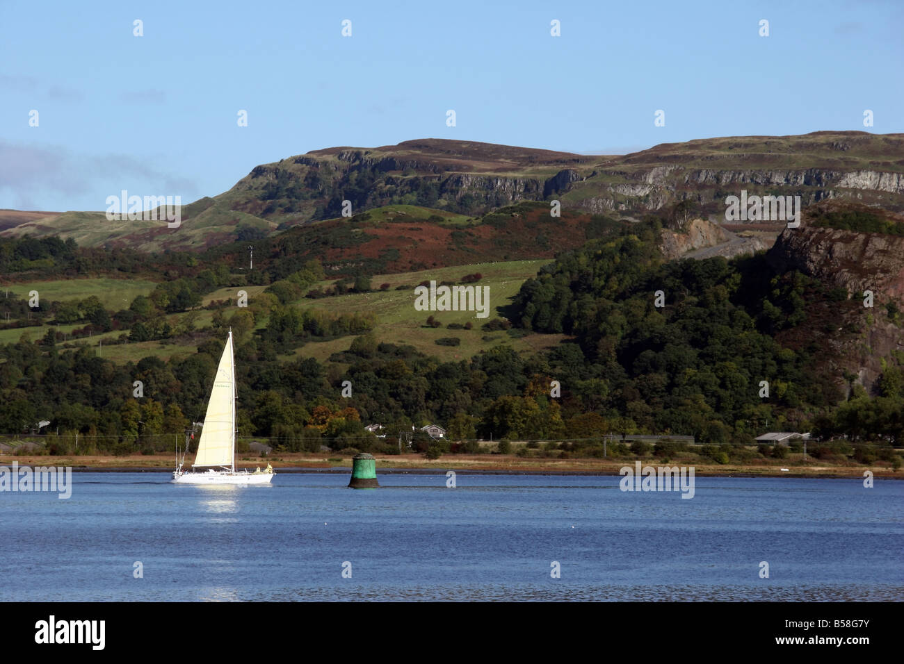 Yacht a vela nel Firth of Clyde Foto Stock