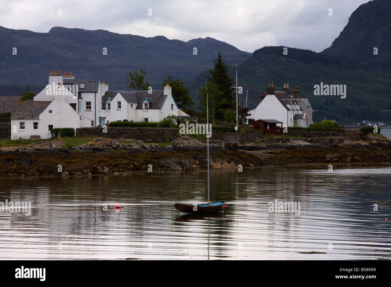 Plockton Village, Wester Ross, Scozia Foto Stock